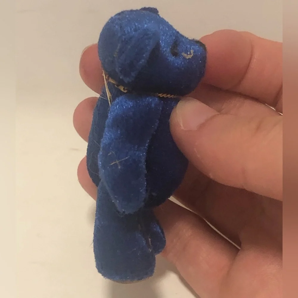 Plush Blue Teddy Bear with Gold Charm (Free with any toy purchase)
